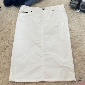 Dolce and gabbana white denim skirt 30/44